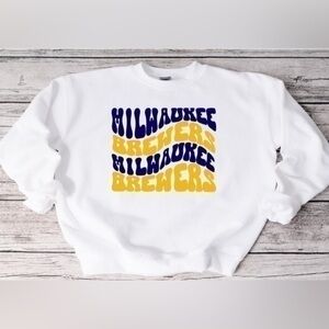 Milwaukee Brewers Wavy Crewneck